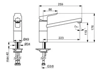 HANSABASIC, Kitchen faucet, 55482203