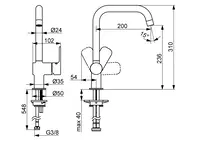 HANSABASIC, Kitchen faucet, 55562203