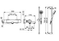 HANSABASIC, Bath and shower faucet with shower set, 55162131