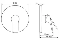 HANSABASIC, Piastra per miscelatore doccia, 80569003