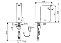 HANSAELECTRA, Umyvadlová baterie, 230/9 V, Bluetooth, 93702009