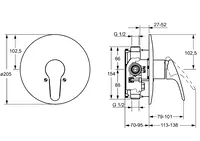 HANSAMIX, Cover part for shower faucet, 01859183