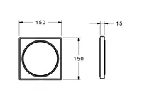 HANSABLUEBOX, Rallonge pour mitigeur encastrés, 15 mm, 150x150 mm, 59914192