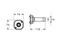 HANSABLUEBOX, Flush connector, 59914185