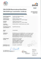 Approval/Declaration DVGW