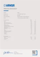 Certificat / Norme Materials Declaration