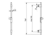 HANSAACTIVEJET, Shower rail, 04780200