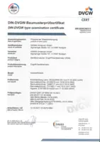 Certificat / Norme DVGW