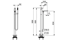 HANSASTELA, Bath faucet, floor mounting, 57252073