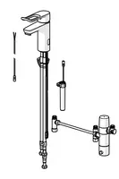 HANSACLINICA, Wastafelkraan, 3 V, Bluetooth, 45252219