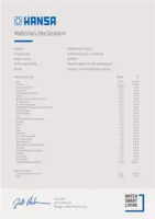 Zulassung/Deklarationen Materials Declaration