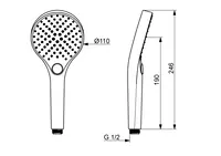 HANSAVIVA, Hand shower, d 110 mm, 4433030033