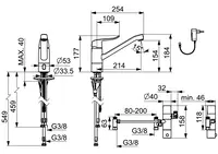 HANSACARE, Robinetterie évier, 230/9 V, Bluetooth, 46132009