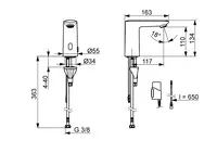 HANSAELECTRA, Waschtischbatterie, 3 V, Bluetooth, 92012219