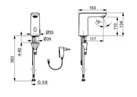 HANSAELECTRA, Robinetterie de lavabo, 230/9 V, Bluetooth, 92012009