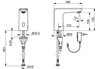 HANSAELECTRA, Robinetterie de lavabo, 230/9 V, Bluetooth, 92512009