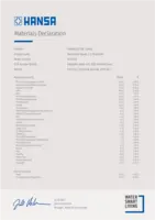 Certificat / Norme Materials Declaration