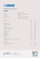 Zulassung/Deklarationen Materials Declaration