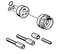 Rallonge pour mitigeur encastrés, 20 mm