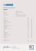 Toestemming/Verklaring Materials Declaration