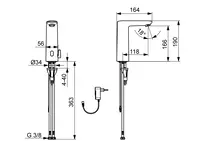 HANSAELECTRA, Washbasin faucet, 230/9 V, Bluetooth, 93202009