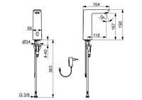 HANSAELECTRA, Washbasin faucet, 230/9 V, Bluetooth, 93012009