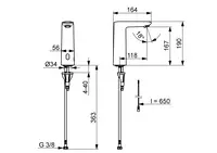 HANSAELECTRA, Washbasin faucet, 3 V, Bluetooth, 93012219