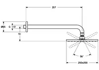 HANSAVIVA, Overhead shower, 200x200 mm, 44260240