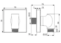 Oras Group, Wall coupling for shower hose, 290023-33