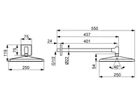 HANSAAURELIA, Overhead shower, 250x250 mm, 47260340