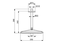 HANSAAURELIA, Overhead shower, 250x250 mm, 47270340