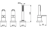 HANSADESIGNO Style, Cover part for bath and shower faucet, 53259063