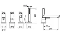 HANSAVANTIS Style, Cover part for bath and shower faucet, 54719007