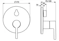 HANSAVANTIS, Cover part for bath and shower faucet, 82609067