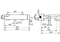 HANSADESIGNO Style, Wannenfüll- und Brausebatterie, 51852193