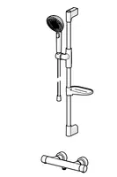 HANSAPRISMA, Brausebatterie mit Brausegarnitur, 48130421