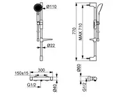 HANSAPRISMA, Brausebatterie mit Brausegarnitur, 4813042181