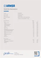 Zulassung/Deklarationen Materials Declaration