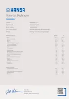Zulassung/Deklarationen Materials Declaration