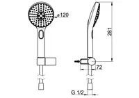 HANSAACTIVEJET, Hand shower set, 84380133