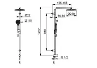 HANSAVIVA, Overhead shower  set, 44180300