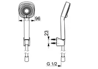 HANSABASICJET Style, Handdoucheset, 44600133