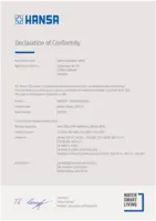 Schválenie/Prehlásenie Declaration of Conformity