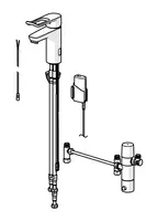 HANSACLINICA, Wastafelkraan, 3 V, Bluetooth, 45252209