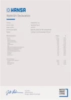 Zulassung/Deklarationen Materials Declaration