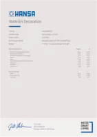 Zulassung/Deklarationen Materials Declaration