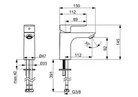 HANSABASIC, Waschtischbatterie, 5552220300006