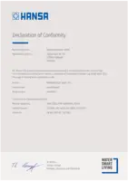 Approval/Declaration Declaration of Conformity