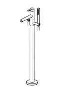 HANSADESIGNO Style, Bath faucet, floor mounting, 53272083