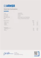 Zulassung/Deklarationen Materials Declaration
